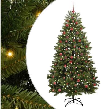 vidaXL Árbol de Navidad artificial Verde 210 cm PVC y Metal vidaXL