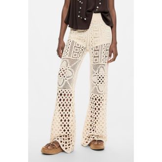 Desigual Knit Cotton Pants in Off White at Nordstrom, Size X-Large