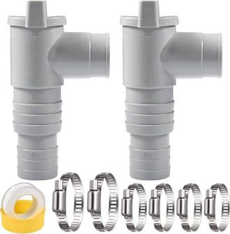 OEM V&aacute;lvula De Cierre - 2 Piezas, 32 Mm, Con 6 Abrazaderas, V&aacute;lvula De Pist&oacute;n, Mantenimiento De Piscinas