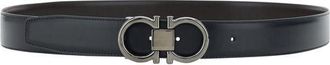 Ferragamo Mens Black Calf Leather Bos Taurus Regular Belt