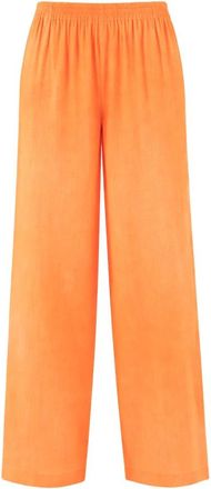 Ermanno Scervino Elastische Palazzo Broek - Dames - Wijde Broeken - Oranje - S - Denim - Broeken