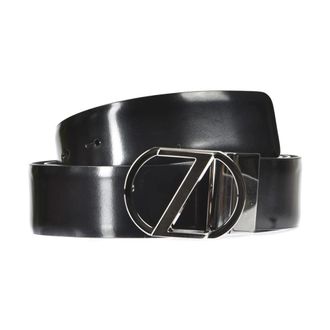 Ermenegildo Zegna Riem - Heren - Riemen - Zwart - 110 CM - Leer - Accessoires