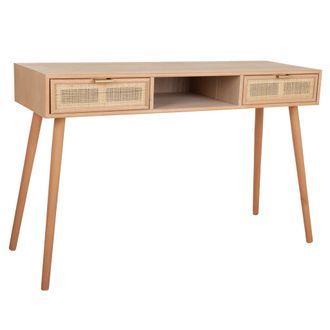 Wanderlust Deco Wanderlust Deco - Recibidor De Madera Y Rejilla Marr&oacute;n 120x42x79