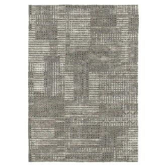 Nafnaf Alfombra decorativa de fibras naturales gris 160x230 cm