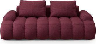 Cosmopolitan Design Sof&aacute; 3 plazas tejido estructural granate