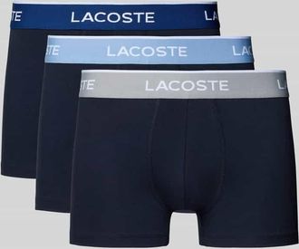 Lacoste Trunks aus Baumwoll-Mix im 3er-Pack in Dunkelblau, Gr&ouml;&szlig;e XXL
