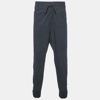 HUGO BOSS Boss By Hugo Boss Navy Blue Cotton Blend Relaxed Fit Joggers