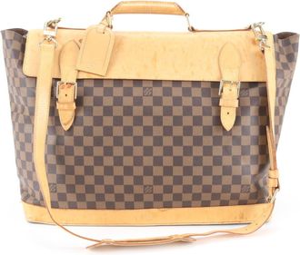 Louis Vuitton Brown Leather Coated Canvas Boston Bag Shoulder Bag (Pre-Owned)