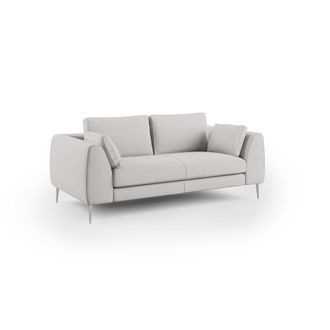Divani.Store Plano Sof&aacute; Moderno En Microfibra T&eacute;cnica Desmontable 196 Cm Gris Claro