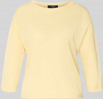 Max Mara Regular Fit Strickpullover aus reinem Leinen Modell CANNONE in Hellgelb, Gr&ouml;&szlig;e XXL