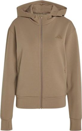 adidas D4T Workout Full Zip Hooded Sweatshirt Hoodie f&uuml;r Damen | beige