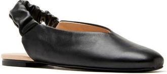 La Canadienne Glenn City Dry Waterproof Slingback Flat in Black Leather at Nordstrom, Size 6.5
