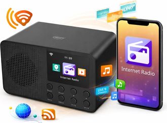 Adler Europe Camry Cr 1918 Radio Por Internet, 2,4 Negro