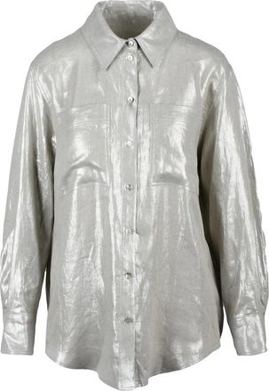 Marella Sport Linen Shirt - Silver