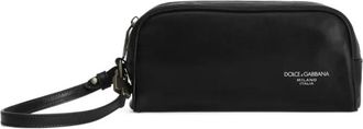 Dolce & Gabbana Tempesta Kalfsleren Necessaire - Heren - Toilettassen - Zwart - ONE Size - Katoen - Tassen