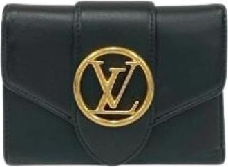 Louis Vuitton Pre-owned Vintage Tri-fold Portemonnee - Dames - Vintage Accessoires - Zwart - ONE Size - Leer - Vintage