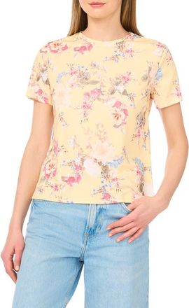 Ted Baker Print Crewneck T-Shirt in Lemon Cream at Nordstrom Rack, Size X-Large