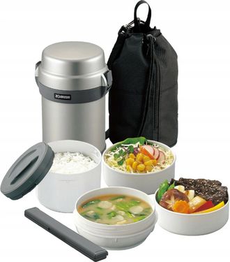 OEM Termo Para El Almuerzo Zojirushi Sl-jaf14-sa De 1,23 L, Color Plata