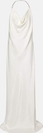 Stella McCartney Crystal-embellished satin gown