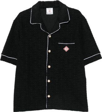 Casablanca Contrast-trim Logo-patch Shirt