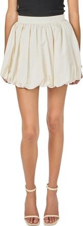 endless rose High Waist Bubble Miniskirt in Cream at Nordstrom Rack, Size Medium
