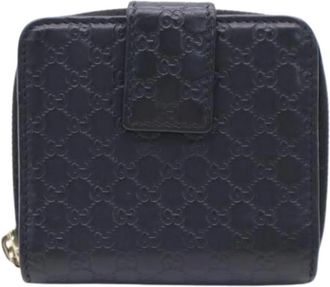 Gucci Pre-owned Micro Guccissima Bi-fold Wallet - Heren - Vintage Accessoires - Blauw - ONE Size - Vintage
