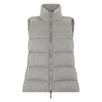Moorer Gevulde Vest - Dames - Jassen - Grijs - Maat: XS Kasjmier