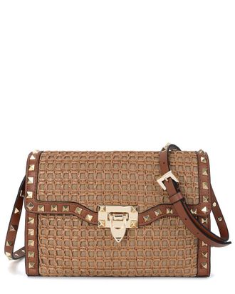 Tiffany & Fred Studded Woven Leather Crossbody