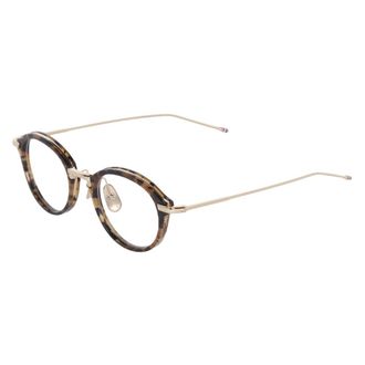 Thom Browne Acetate and Titanium Round Eyeglasses - unisex - Accessoires - Bruin - Maat: 46 MM