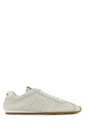 Miu Miu White Suede Plume Sneakers
