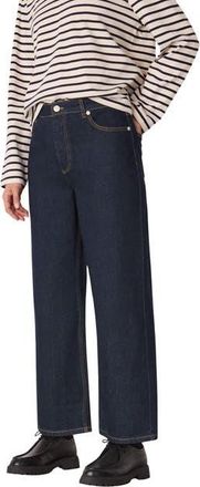 Whistles Straight Ankle Length Jeans in Dark Denim at Nordstrom, Size 28