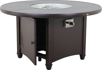 Courtyard Casual Santorini 48 Aluminum Firepit 55000-60000 Btu Output Does Not Include Glass Wind Screen