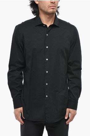 Finamore Casual Solid-Color Shirt with French Collar size 45