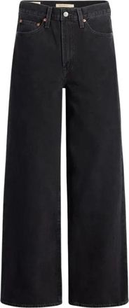 Levi's Ribcage Wide Leg Jeans - Dames - Loose Fit Jeans - Zwart - W29 L32 - Katoen - Jeans