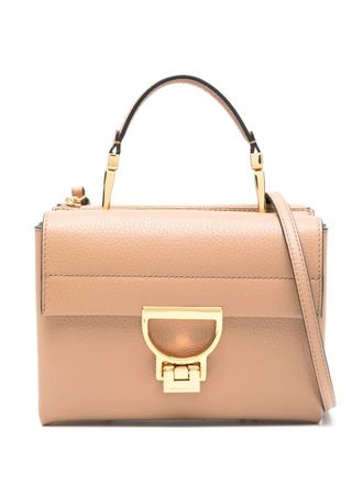 Coccinelle Kleine Arlettis leren crossbodytas - Beige