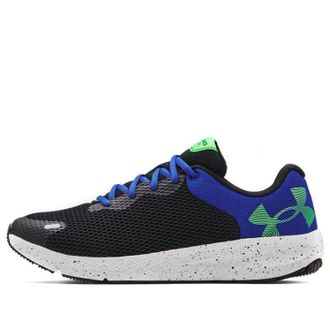 Under Armour Charged Pursuit 2 Big Logo Speckle - Black Blue Green 3025249-001