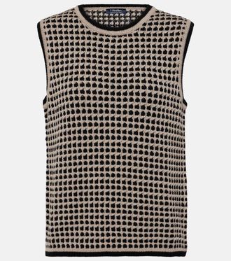 Max Mara Fleres patterned cotton sweater vest