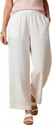 J.crew Stripe Cropped Pants In White