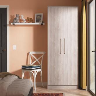 Welcome Furniture Wellington Ready Assembled 2 Door Wardrobe in Grey Oak - Welcome Furniture | TJ Hughes
