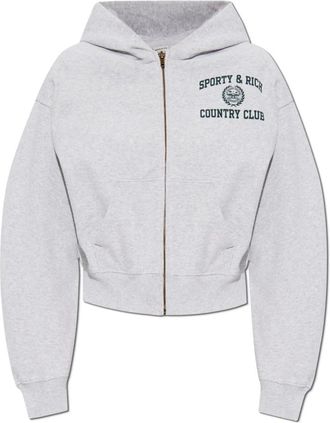 Sporty & Rich Dames, Sweatshirts & Hoodies, Grijs, Maat: XL Katoen