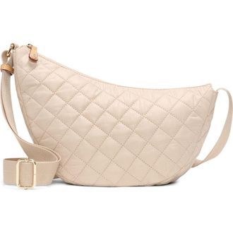 MZ Wallace Small Metro Smile Shoulder Bag in Buff at Nordstrom
