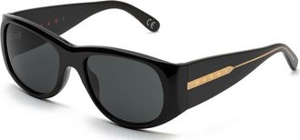 Marni Orinoco River Black Q8D Mens Sunglasses Black Size 56