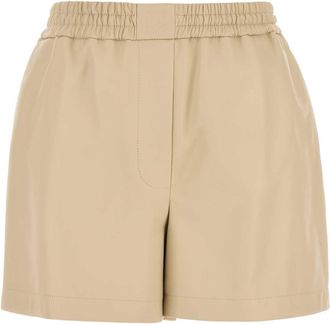 Loewe Womens Sand Leather Shorts - Tan Sheepskin - Size X-Small