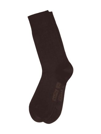 Christian Berg Socken mit Label-Print im 2er-Pack in Dunkelbraun, Gr&ouml;&szlig;e 39/42
