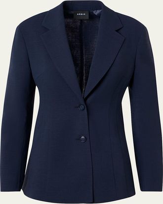 Akris Walker Double-Face Wool Single-Breasted Jacket