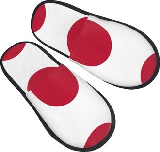 Generic Japanese Flag Unisex Slippers Cosy Shoes Fluffy Sliders For Bedroom Winter Outdoor M