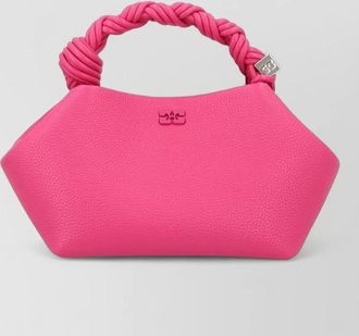 Ganni tote bag structured shape twisted handle