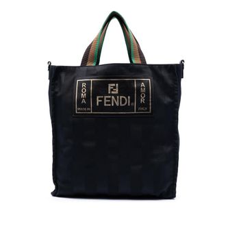 Fendi Pre-owned Fendi Pequin Nylon Roma Amor Tote Ladies FNQJ7QI8U79M7C3D