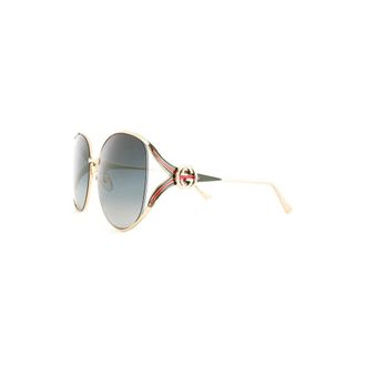 Gucci Round Sunglasses - female - Gucci - Sunglasses - Yellow - 63 MM - Accessories
