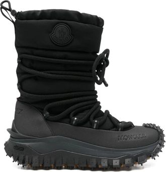 Moncler Schoenen, Dames, Zwart, 41 EU, Leer, Trailgrip Après High GTX Snowboots
